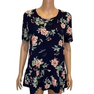 LIME N CHILI Women’s Navy Floral Top Size Small